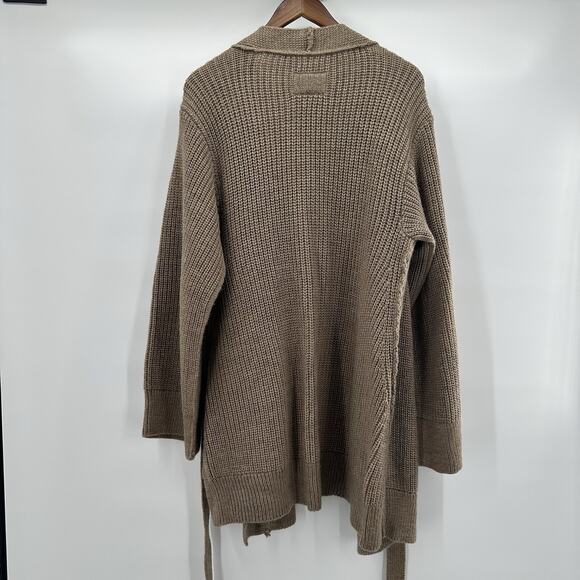 Free People WTF Cardigan Sweater Womens Medium Obi Cardi Driftwood Wrap - Picture 5 of 13